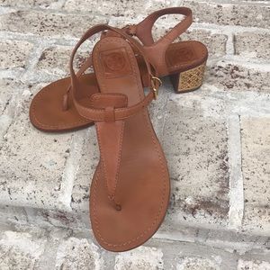 Tory Burch Tan Leather Sandals